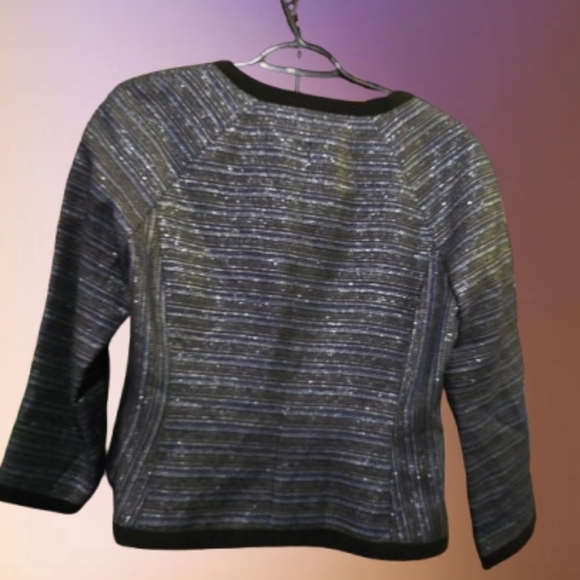 Kasper Metallic Striped Blazer - Picture 2 of 5